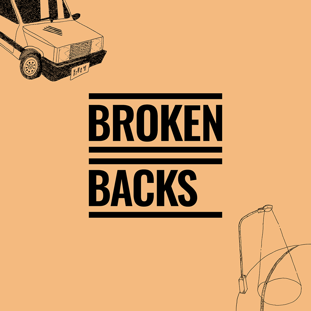 Thumbnail of the broken backs blog with a car and a street